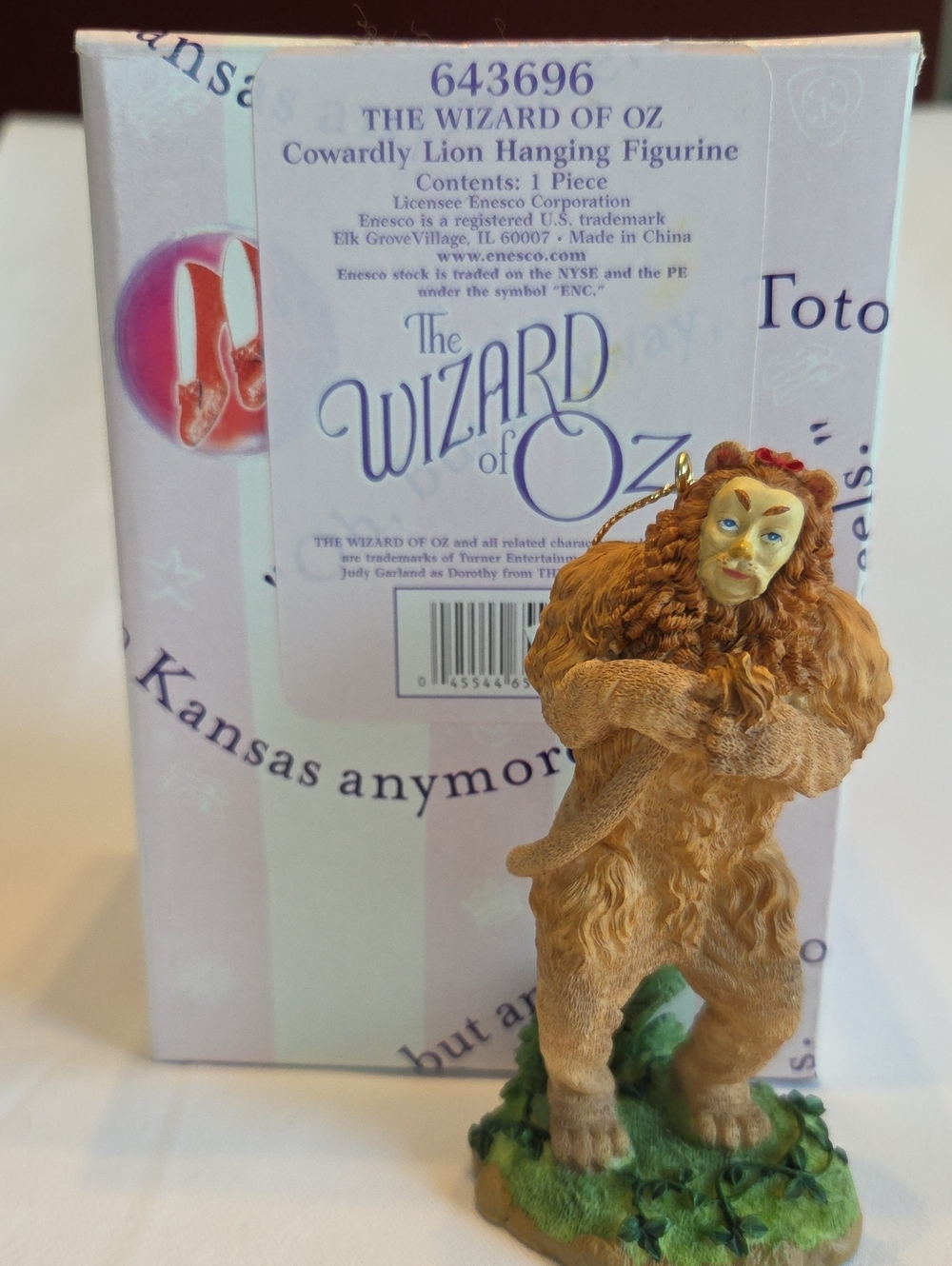 Wizard of Oz Cowardly Lion Figurine Ornament NWT